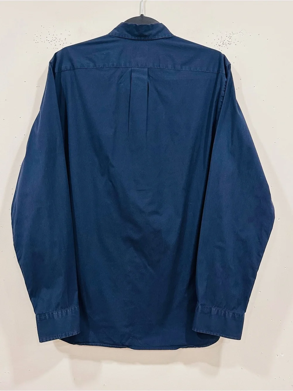 J.Crew Mens‎ Secret Wash Stretch Shirt Slim Fit Medium M Navy Blue Button Down